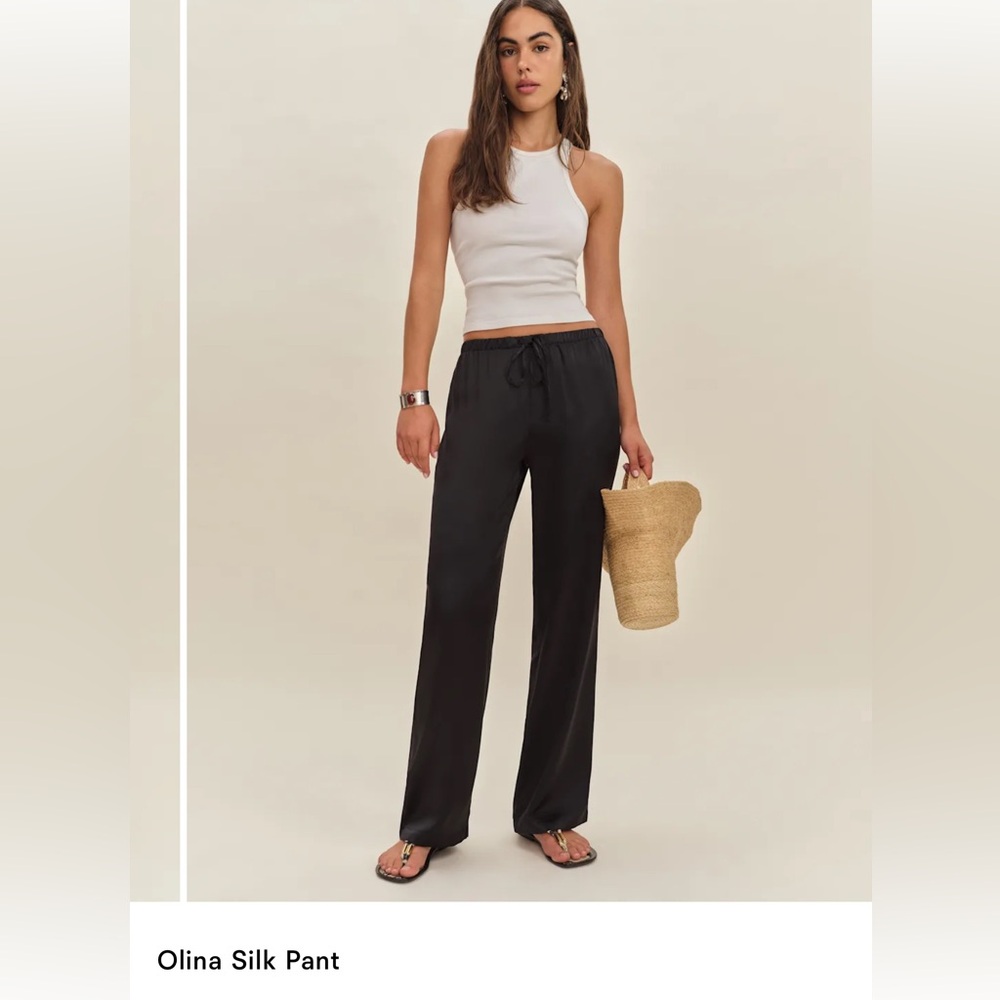 REFORMATION Olina Silk Pants